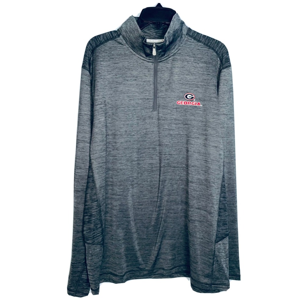 Tommy Bahama Large IslandZone Gray‎ Georgia Performance 1/4 Zip Pullover NWT